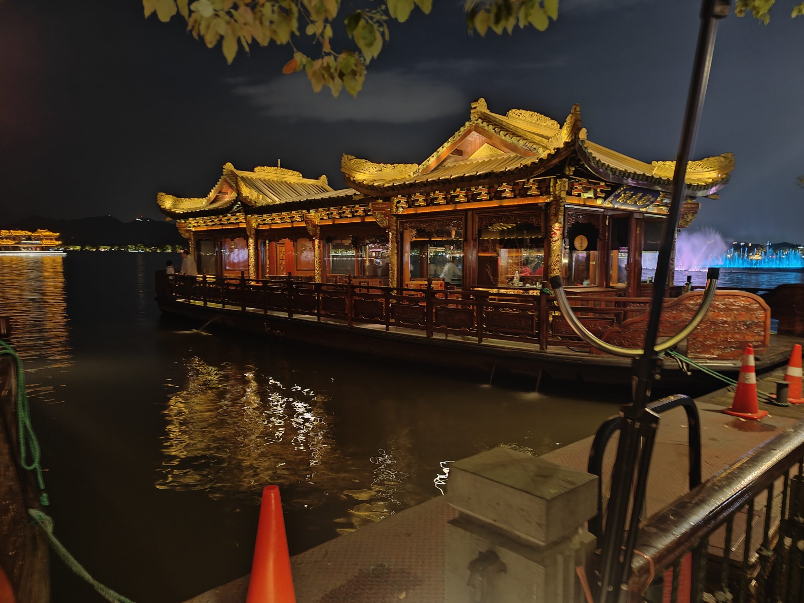 Traditional Chinese Boat on West Lake, Hangzhou
